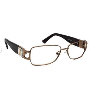 Fendi F773R 714 Brown Rhinestone Rectangular Eyeglasses Frames Made In Italy 52[